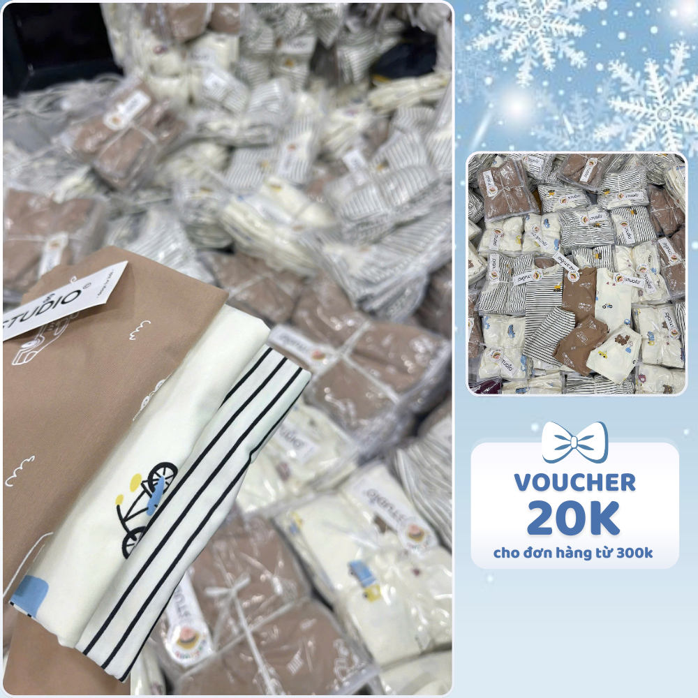 [À ƠI SHOP] N20- set 3 bộ cộc xe và gấu- a100.325