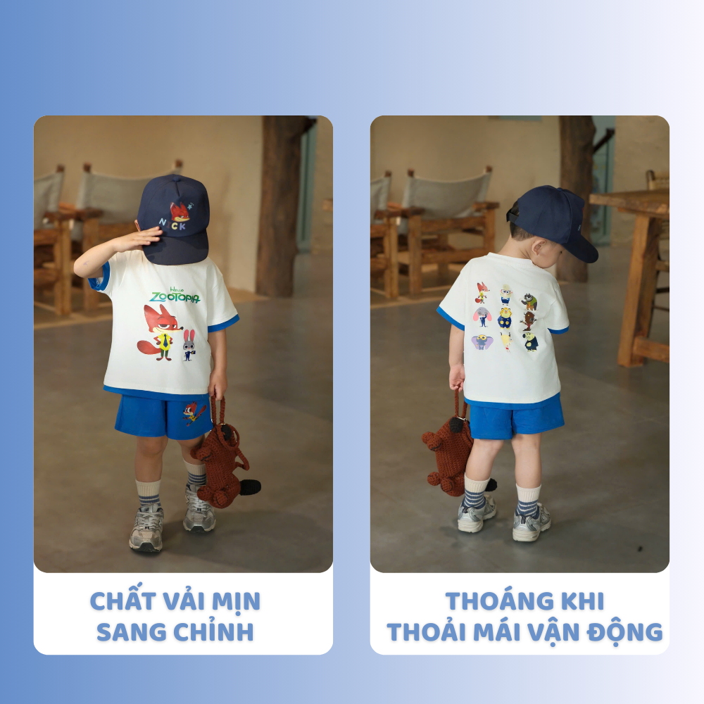 [À ƠI SHOP] N53- bộ cộc cáo và thỏ zootopia kèm mũ- a117.1786