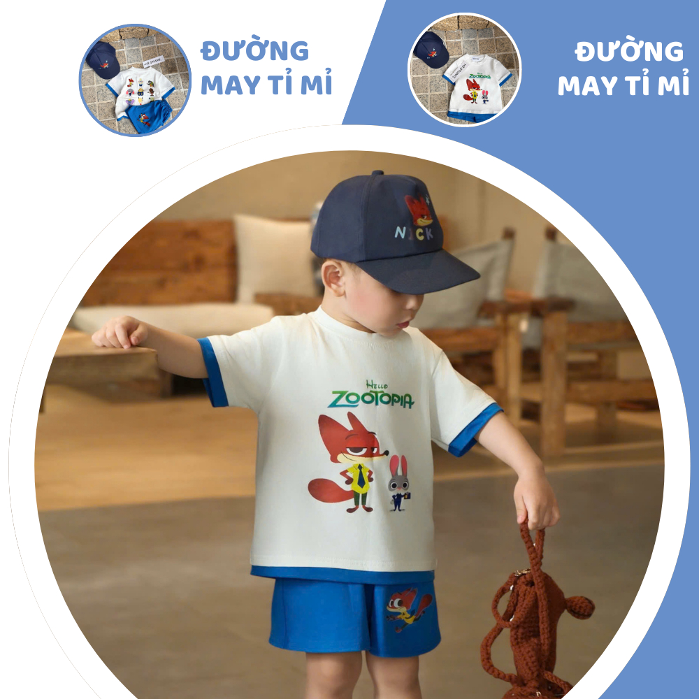 [À ƠI SHOP] N53- bộ cộc cáo và thỏ zootopia kèm mũ- a117.1786