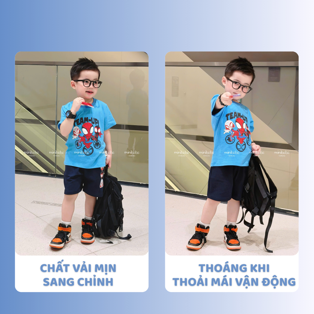 [À ƠI SHOP] G96- bộ cộc áo xanh nhện team - up - a117.1779