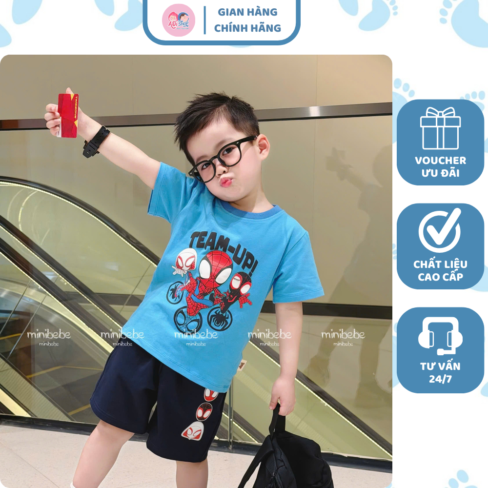 [À ƠI SHOP] G96- bộ cộc áo xanh nhện team - up - a117.1779