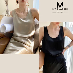 Áo 2 dây lụa bản to, áo lụa ba lỗ, áo sát nách vải lụa tô châu mềm mịn, thanh lịch không lộ bra - MT CLASSIC