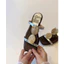 Dép hở mũi vuông kiểu Pháp, sandal gót thấp 2,5cm thời trang