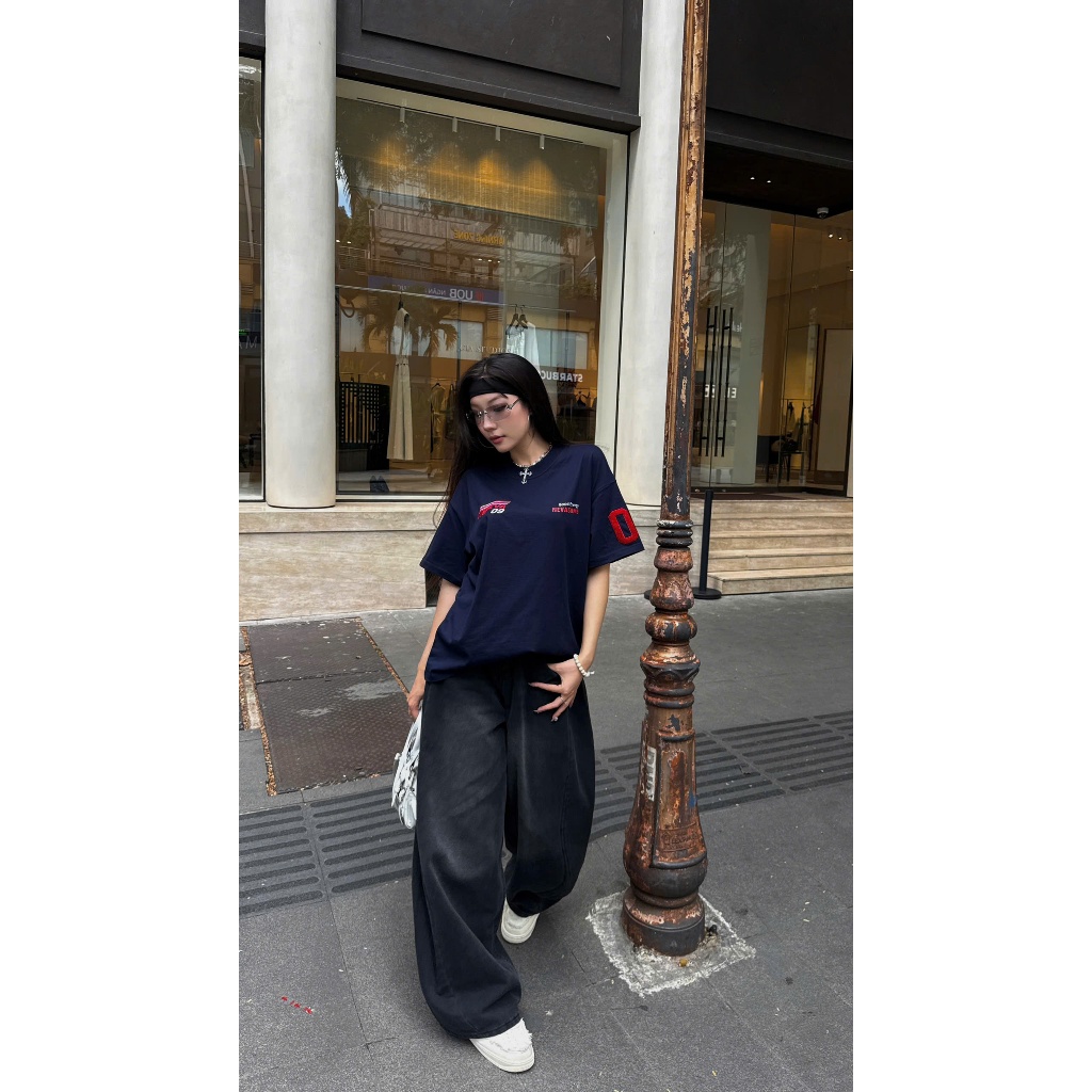 Áo Thun Boost Energy 09 Cotton 250gsm Local Brand Nevasome Thêu Tay Form Boxy Rộng Nam Nữ Cổ Tròn