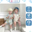 K24- set 2 bộ pizama caro nâu và sọc hình- a100.322