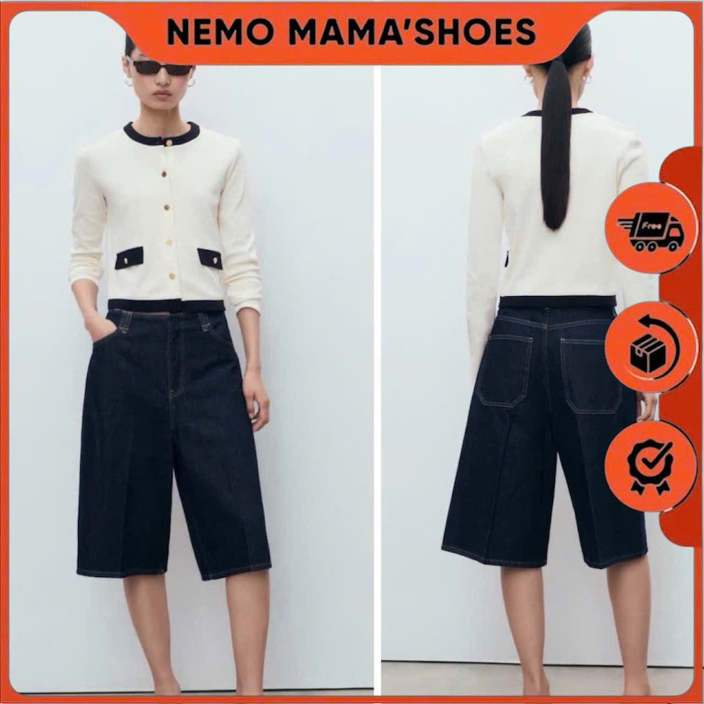 MNG ÁO CARDIGAN PHỐI VIỀN ĐEN NÚT VÀNG SANG CHẢNH – PHONG CÁCH THANH LỊCH (Q260122069)