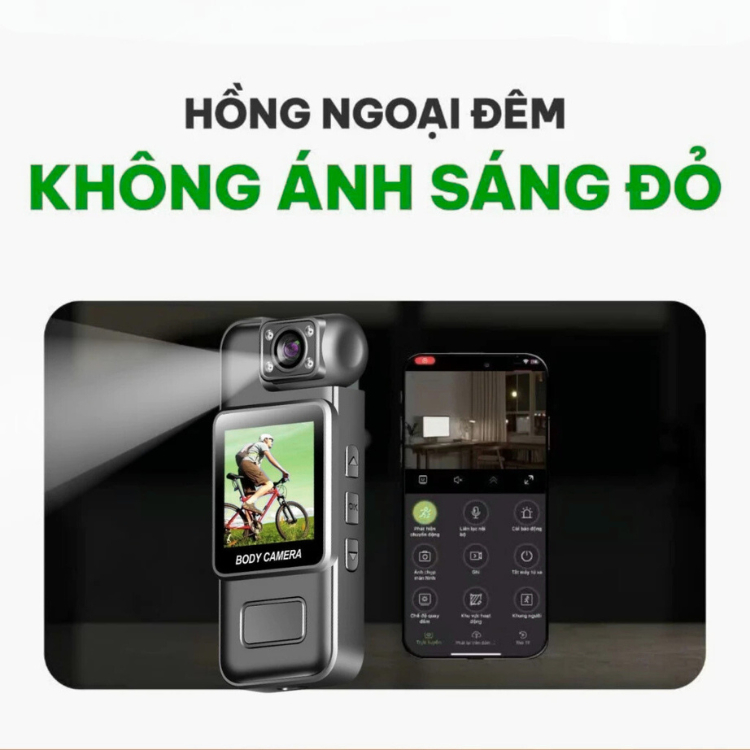 Camera SK9 Plus Màn Hình Led, Camera Gắn Xe, Gắn Áo, Gắn Mũ, Kết Nối Trực Tiếp Điện Thoại Xoay 360