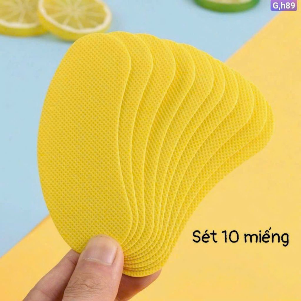 Set 10 Miếng dán lót giày khử mùi hôi tiện dụng tạo cảm giác tự tin thoải mái