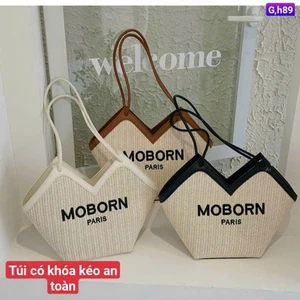 Túi cói MOBORN túi cói đi biển kiểu dáng trẻ trung