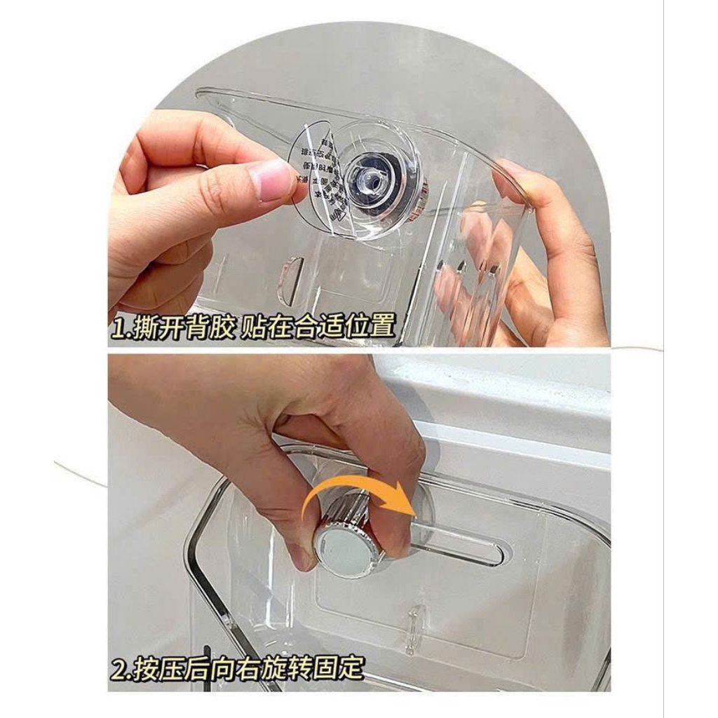 Kệ Để Đồ Bồn Rửa Bát Nhựa Cao Cấp - Cốc Hút Chắc Chắn, Thiết Kế Tiện Dụng