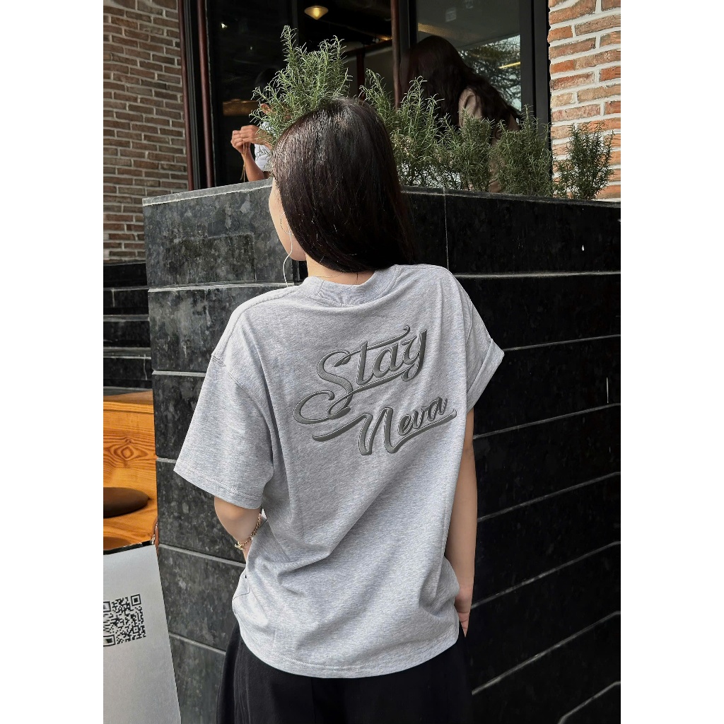 Áo Thun Stay Neva Boxy Tee Nevasome Cotton 250gsm Local Brand Tay Lỡ Form Boxy Rộng Nam Nữ