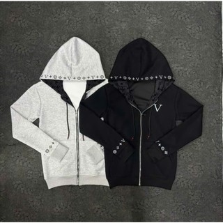 Áo Khoác 04 Hoodie Zip Mũ Thêu Chữ Lót Vân Nhung Dày Dặn Không Xù 04
