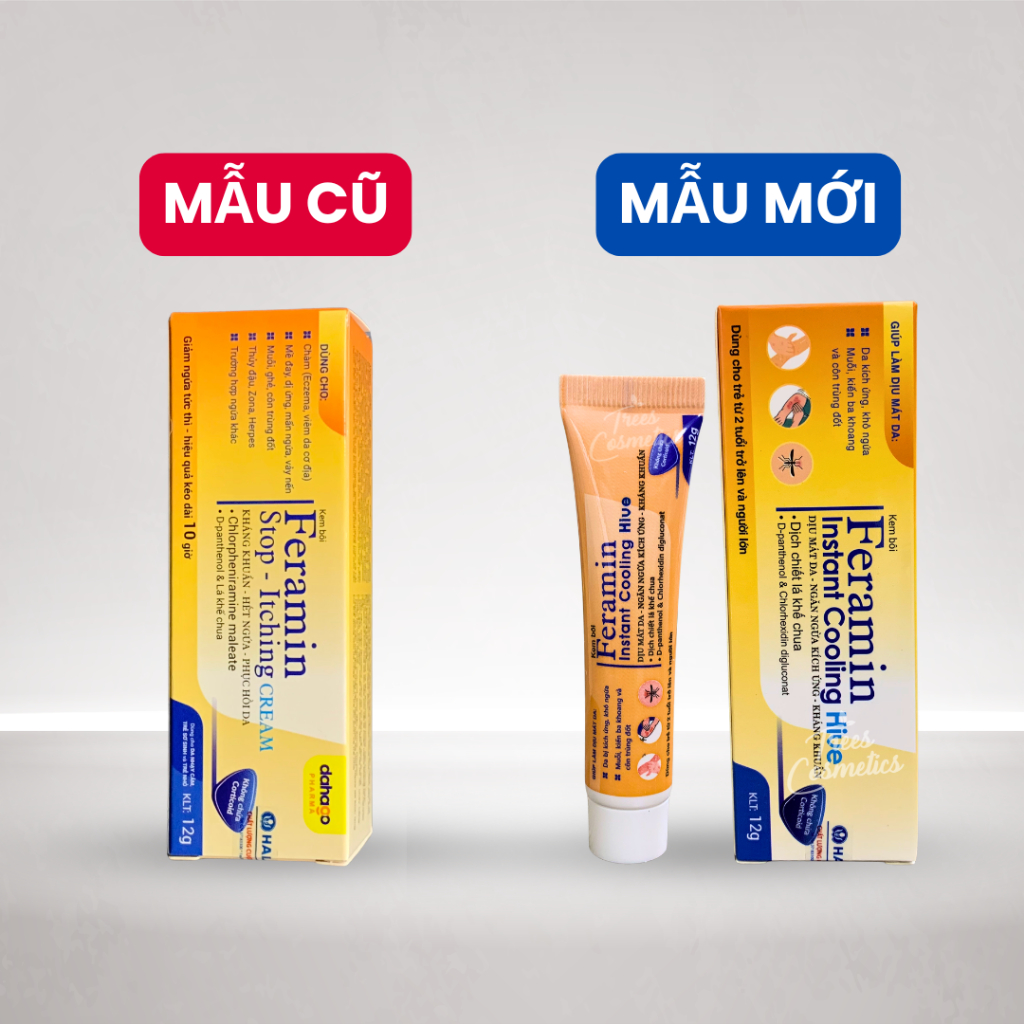Kem bôi chống ngứa Feramin Instant Cooling Hive dưỡng ẩm, làm dịu da, ngăn ngừa kích ứng 12g | BigBuy360 - bigbuy360.vn