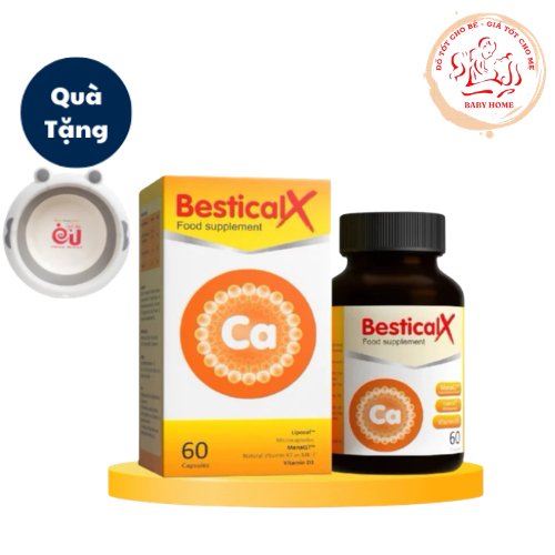 [Hộp 60 viên]Canxi BesticalX - Canxi sinh học dạng viên, hỗ trợ xương chắc khỏe