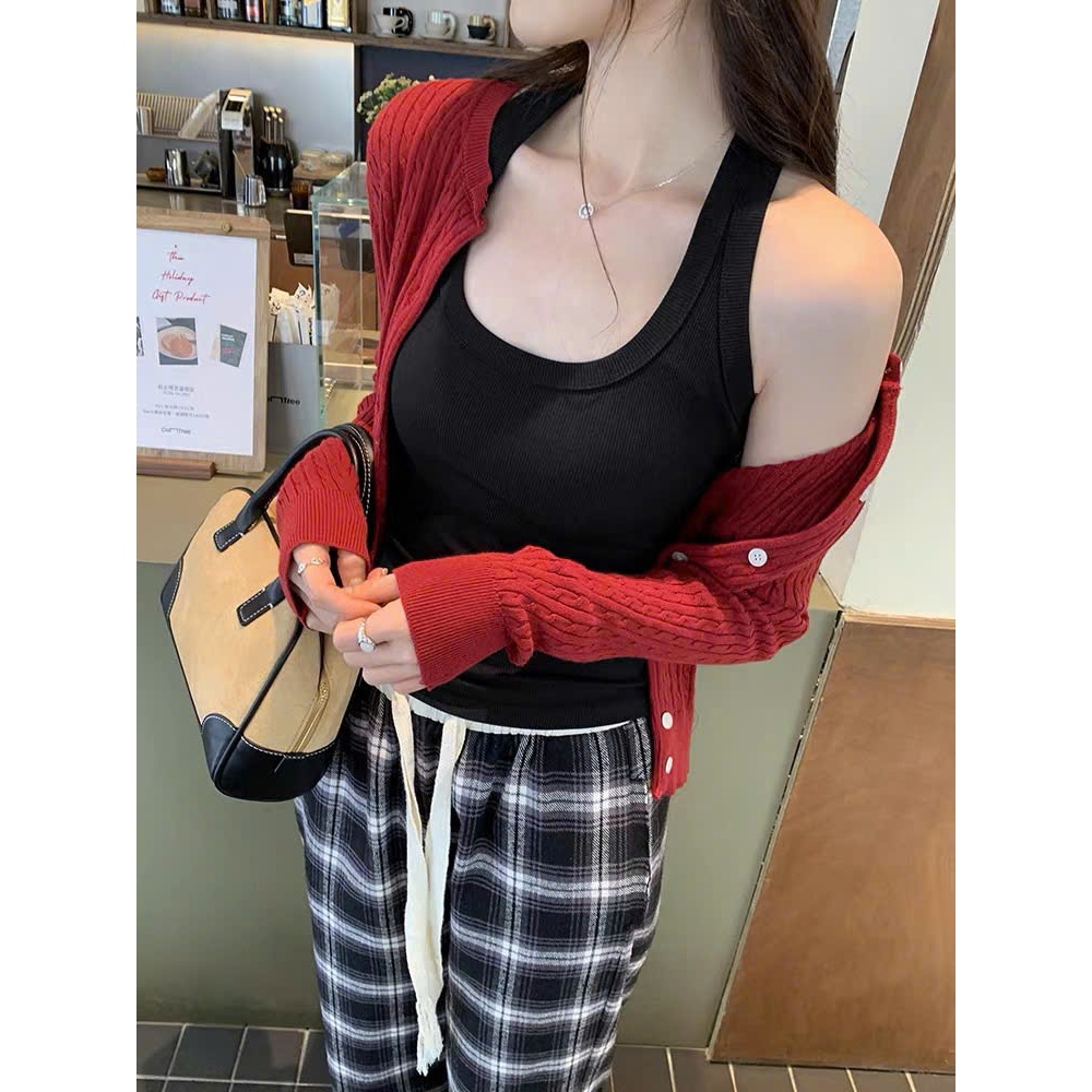 Áo ba lỗ dây bản to cổ vuông chất thun tăm co dãn mềm mại mặc mát áo tanktop chất tăm lạnh cổ U màu vàng, hồng, xanh