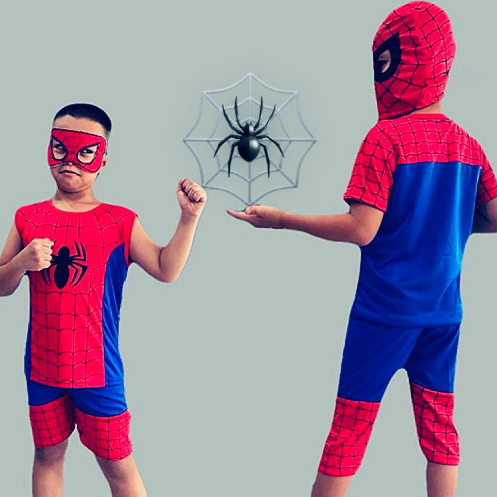 Combo 3 bộ siêu nhân nhện vải thun mềm mịn , thoáng mát