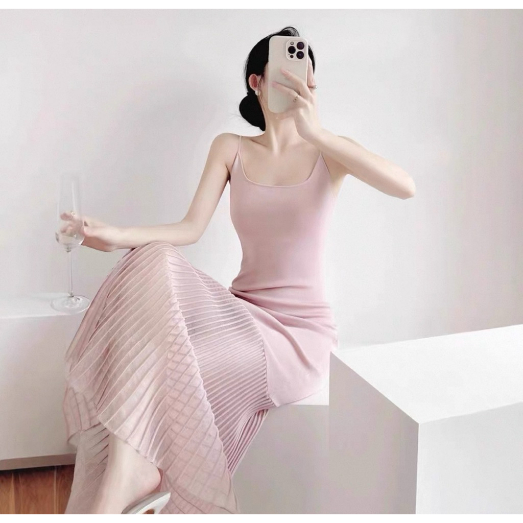Váy Dệt Kim, Thiết Kế Phong Cách Pháp Cho Mùa Hè