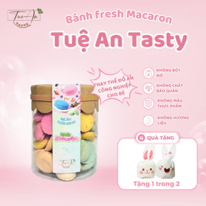 Bánh Ăn Vặt Fresh Macaron Hạnh Nhân Cookies Tuệ An Tasty Giàu Chất Xơ Vitamin Cho Trẻ 250ml, 500ml