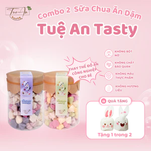 Combo 2 Hũ Bánh Sữa Chua Khô Mix Vị Ăn Dặm 500ml Tuệ An Tasty Trái Cây Rau Củ Sữa Chua Hy Lạp