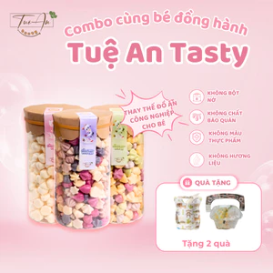 Combo Siêu Tiết Kiệm 3 Hũ 1000ml Bánh Ăn Dặm Tuệ An Tasty Sữa Chua Khô Mix Vị Trái Cây Bổ Sung Vitamin Khoáng Chất