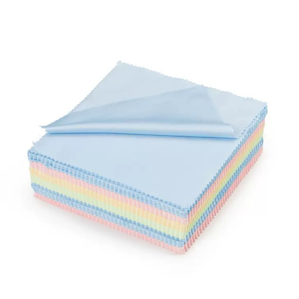 COMBO 90 Đến 100 Cái  Khăn Lau Kính Đa Năng Chuyên Dụng Lau Mắt Kính Cận, Mặt Kính, Điện Thoại ( Màu Bất Kì) Kích Thước
