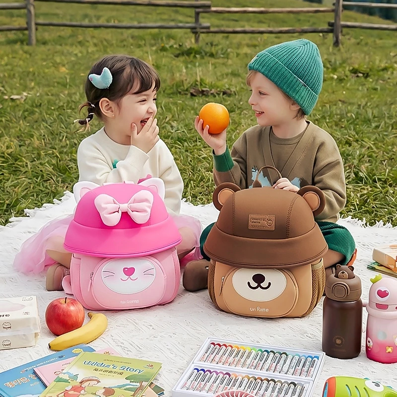 Balo nấm Worm Home cao cấp cho bé học mầm non mẫu giáo chất liệu mềm mịn-siêu nhẹ