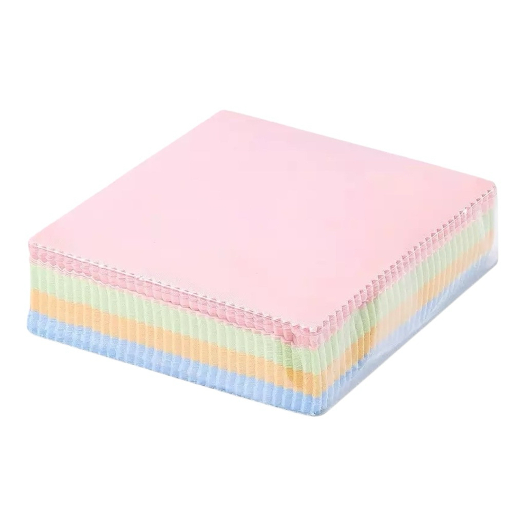 COMBO 90 Đến 100 Cái  Khăn Lau Kính Đa Năng Chuyên Dụng Lau Mắt Kính Cận, Mặt Kính, Điện Thoại ( Màu Bất Kì) Kích Thước