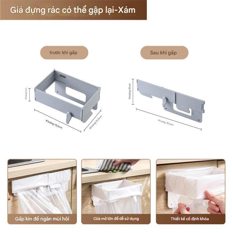 Thùng rác gấp gọn Nhà bếp Phòng tắm Giá đựng túi đựng rác Gia đình Thùng rác gắn tường