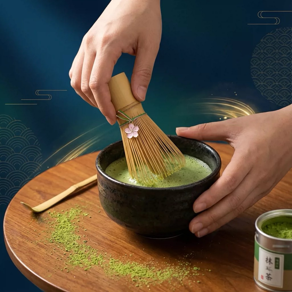 [ HOẢ TỐC ] Phiên Bản Charm Hoa Anh Đào 🌸🌸🌸Chổi Chasen Thủ Công –  Dùng Trong Trà Đạo Nhật Bản