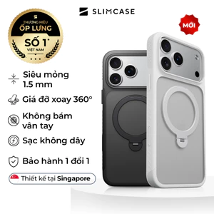 Ốp lưng STANDOUT iPhone 17 Pro Max / 17 Pro & 16 Pro Max SLIMCASE - Giá đỡ xoay 360, siêu mỏng, bảo hành 2 năm