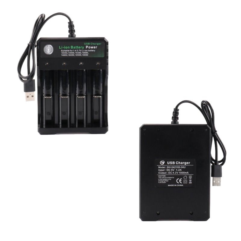 Sạc Pin Tự ngắt Sạc pin lithium và có đèn báo khi đầy 4 Khe cao cấp dùng cho pin 18650 AA