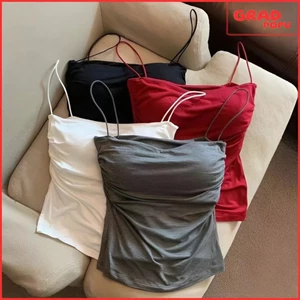 Áo 2 dây nữ GRADPOPU có đệm ngực 4 màu basic co giãn mịn mát form body thời trang Hàn Quốc PB40
