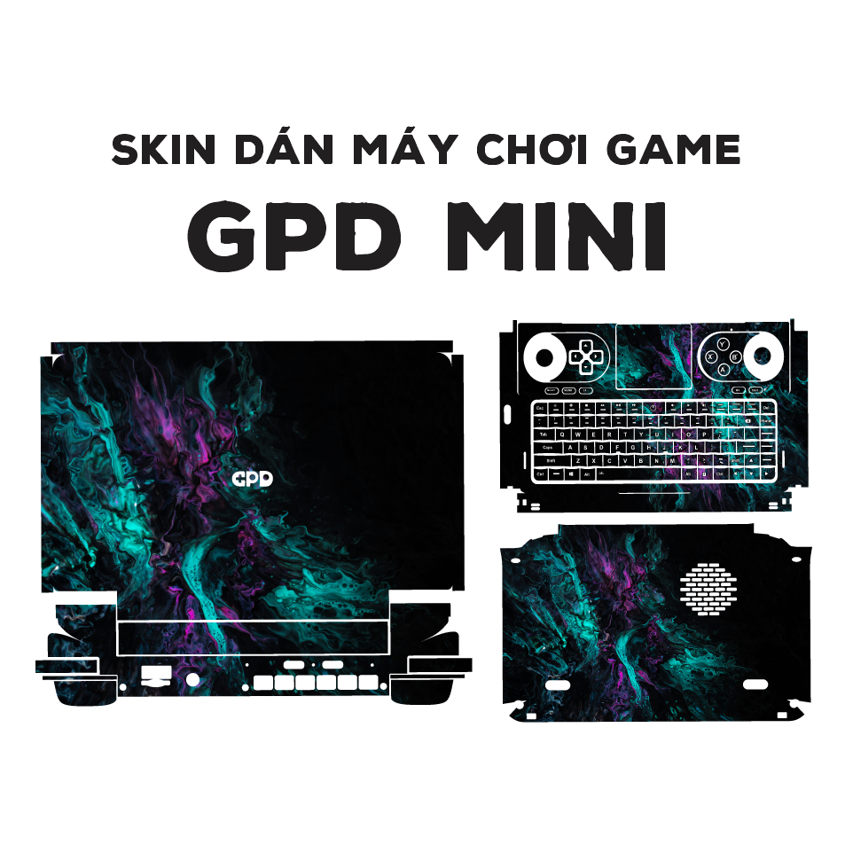 Skin dán GPD Mini 2023, 2024, 2025 mẫu Dack Liquid | Miếng dán Film 3M chống xước cho máy chơi game Win mini