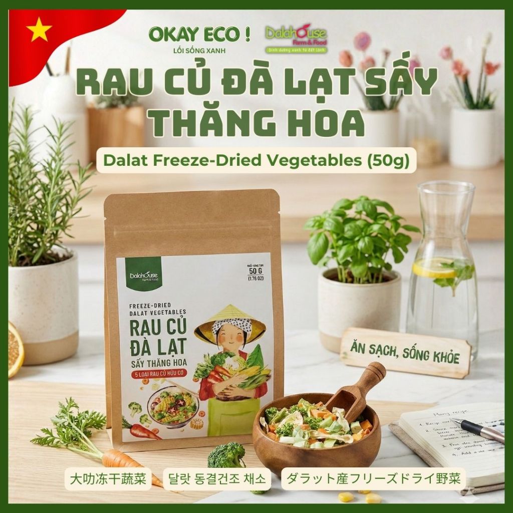 Rau củ Đà lạt sấy lạnh DALAHOUSE | Rau Củ Sấy Thăng Hoa Giòn Nhẹ Tiện ...