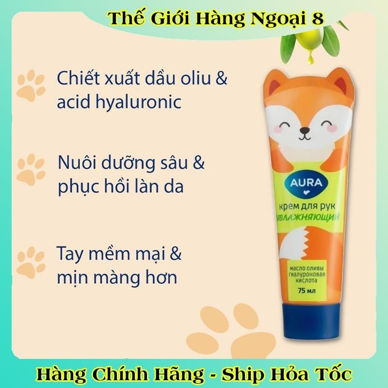 [MẪU MỚI] Kem dưỡng tay Aura 75ml dưỡng ẩm và chống lão hóa của Nga
