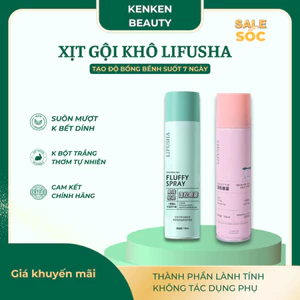 Dầu gội khô Lifusha dạng xịt 3 tầng hương dưỡng tóc tạo phồng cấp tốc hút dầu không bết dính giữ nếp 8h 150ml