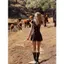 2Soonsumff Đầm dáng ngắn xòe họa tiết caro cổ sen tay ngắn ôm body kèm quần short vintage sexy mùa hè cho nữ