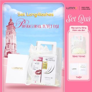 Set Long4Lashes Phong Hoa Tuyệt Đại, Serum Dưỡng Mi Long4lashes White và Son Dưỡng Túi Trong