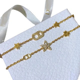 Set 2 vòng tay Titan nữ không gỉ đính đá lấp lánh vòng tay nữ đính đá hoạ tiết chữ kèm ngôi sao