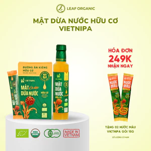 Mật dừa nước cô đặc hữu cơ VIETNIPA dùng thay thế mật ong, mật mía, đường ăn kiêng