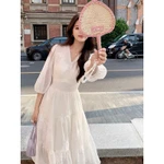 [24169] Đầm Maxi Voan Trắng Cao Cấp 2 Lớp Mềm Mại Tay Lở - Đầm Đi Biển Dáng Xòe Che Khuyết Điểm Cecelia — ảnh 7