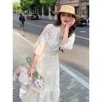[24169] Đầm Maxi Voan Trắng Cao Cấp 2 Lớp Mềm Mại Tay Lở - Đầm Đi Biển Dáng Xòe Che Khuyết Điểm Cecelia — ảnh 8
