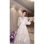 [24169] Đầm Maxi Voan Trắng Cao Cấp 2 Lớp Mềm Mại Tay Lở - Đầm Đi Biển Dáng Xòe Che Khuyết Điểm Cecelia — ảnh 6