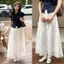 {CHẤT MỎNG HÈ } Chân váy midi dáng dài TAMMY chất ren cạp chun sau có lớp lót trong CV450