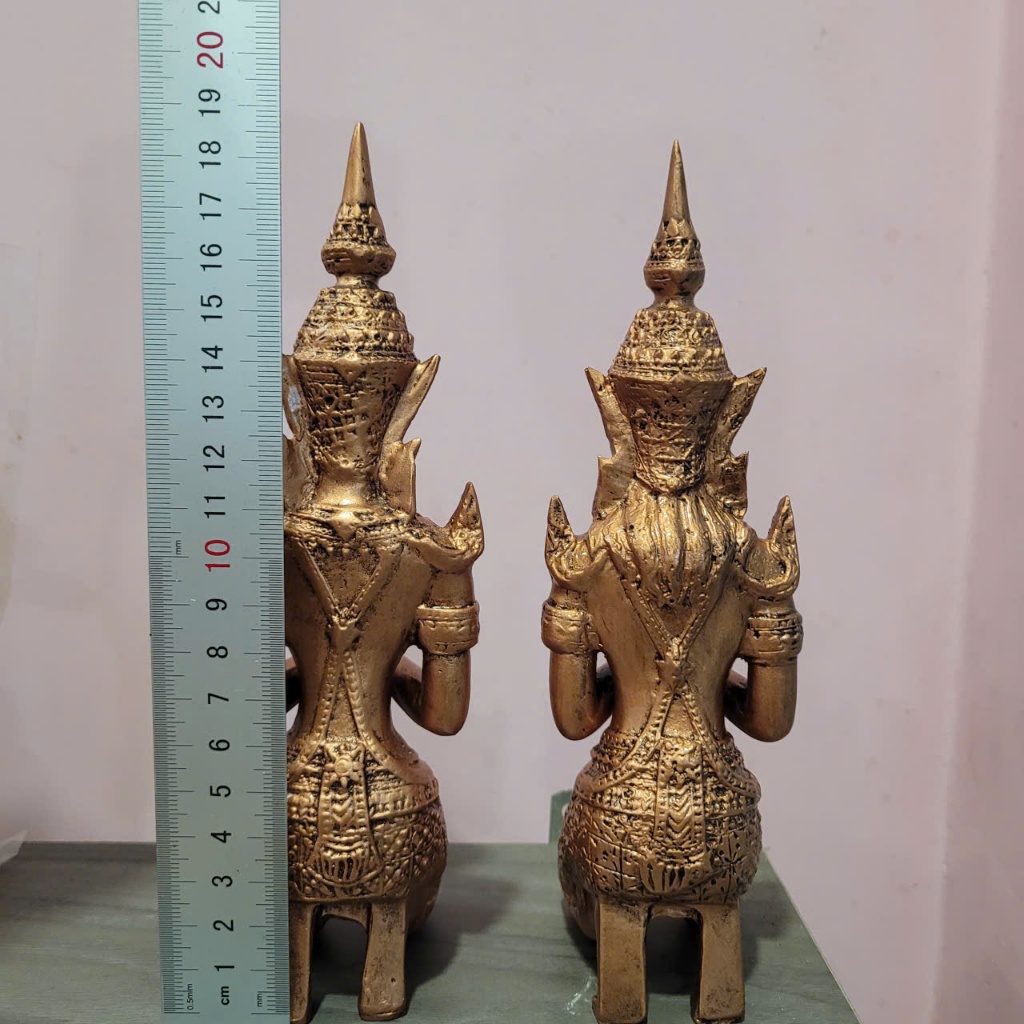 Tượng Decor Trang Trí Kệ Gỗ Mẫu Đôi Chư Thiên Tinh Xảo 19cm