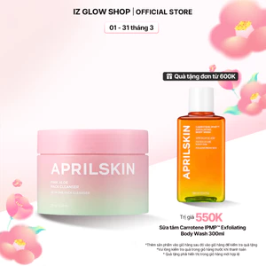 Mặt nạ rửa mặt bọt 4 trong 1 Aprilskin Pink Aloe Mask-to-Foam Soothing Cleanser 120g [Date 12/2026]