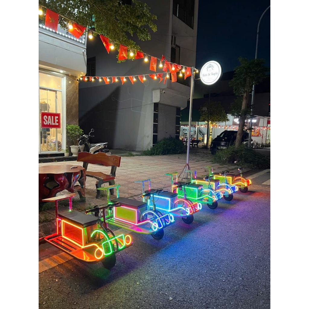 Xe xuồng điện trẻ em chơi công viên, quảng trường có lò xo, 2 người ngồi, tải 130kg cực êm