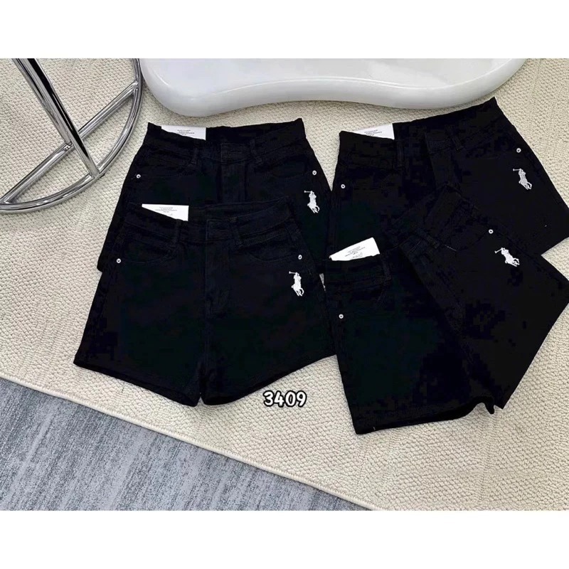 [Peinn] [PEINN] Quần short jean nữ CHAUZI thêu THỎ túi mặt trước sau vải jean mềm đẹp Women Pants QS818 Denim