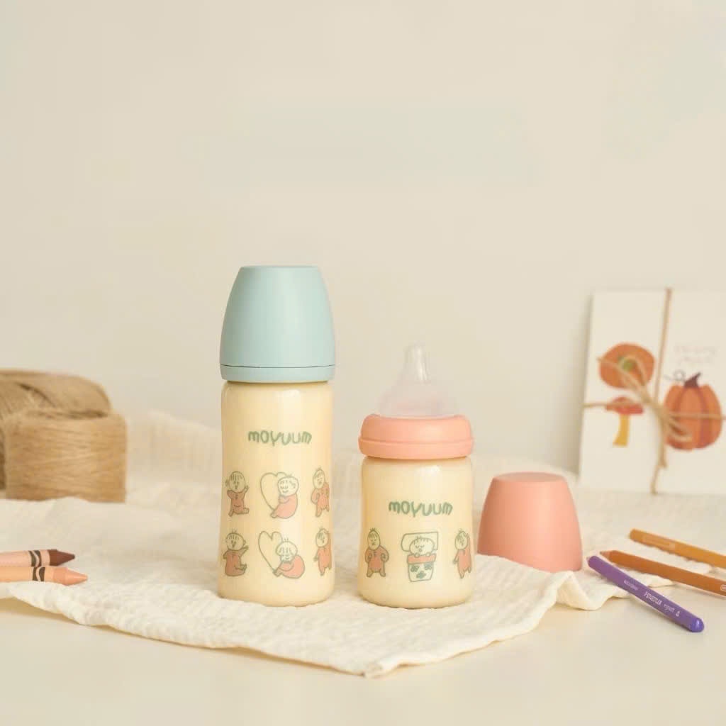 Bình sữa Moyuum Hàn Quốc Đầy Đủ Các Phiên Bản, núm ti mềm mại, nhựa PPSU, dung tích 170ml/270ml