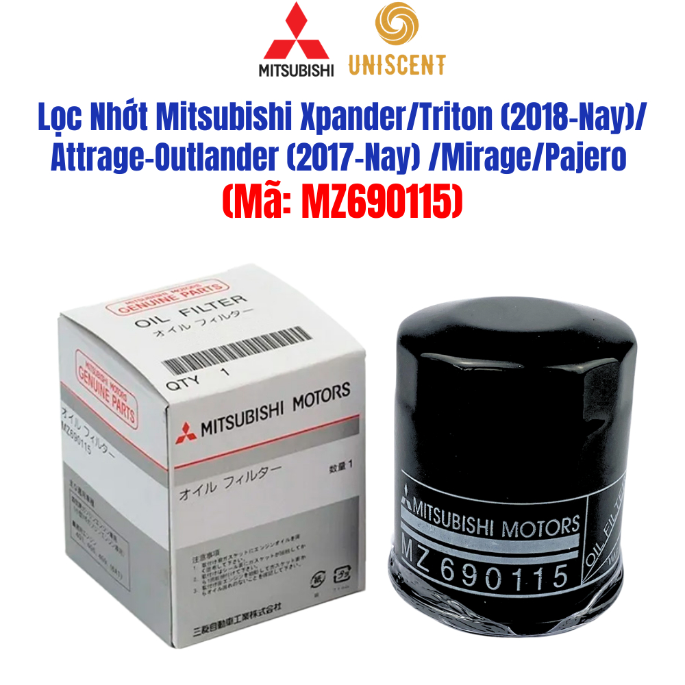 Lọc Nhớt Xpander-Triton (18-Nay) Attrage-Outlander (17-Nay)/Mirage/Pajero (Mã: MZ690115, MZ691140)